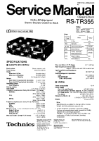 Technics - RSTR-355 - Service manual 
